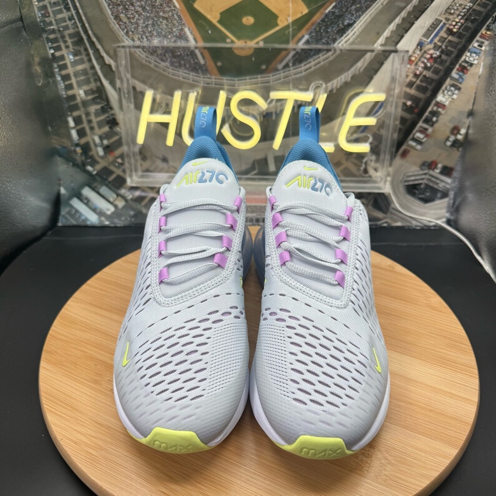 Nike Air Max 270 (GS) Running Platinum Rush Fuchsia Youth Sz 7Y/ Womens 8.5 - Picture 7 of 11
